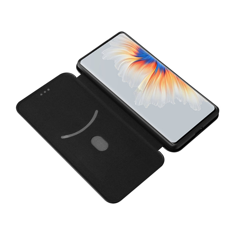 Carbon Fiber Texture Horizontal Flip TPU + PC + PU Leather Case with Card Slot For Xiaomi Mix 4