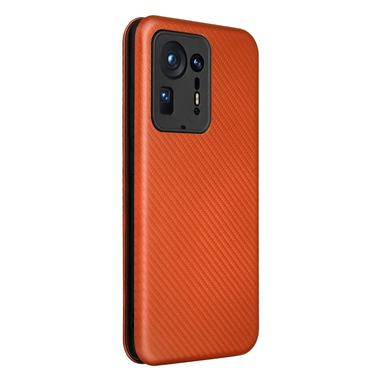 Carbon Fiber Texture Horizontal Flip TPU + PC + PU Leather Case with Card Slot For Xiaomi Mix 4