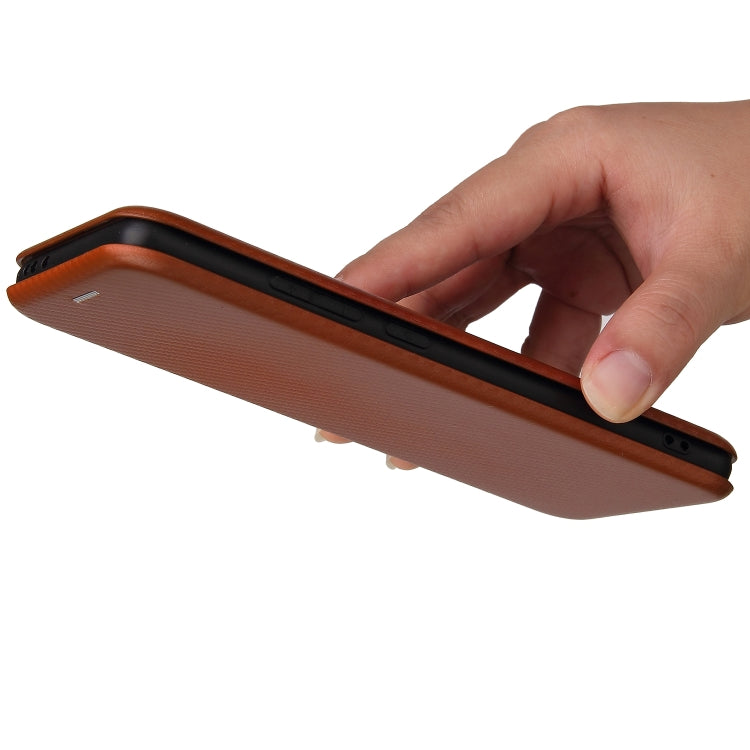 Carbon Fiber Texture Horizontal Flip TPU + PC + PU Leather Case with Card Slot For Xiaomi Mix 4