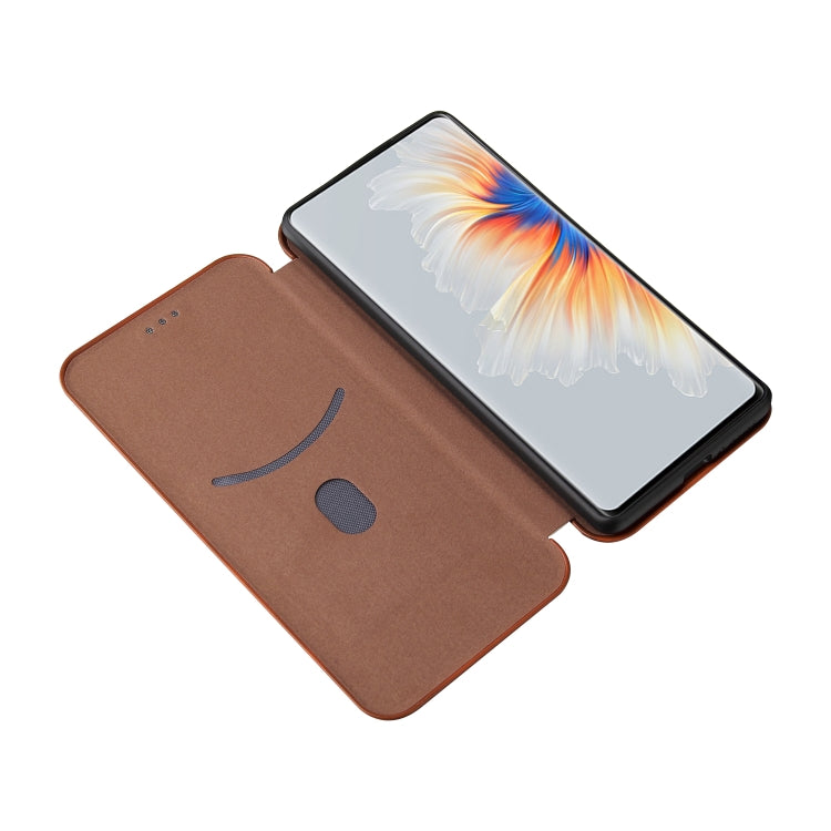Carbon Fiber Texture Horizontal Flip TPU + PC + PU Leather Case with Card Slot For Xiaomi Mix 4
