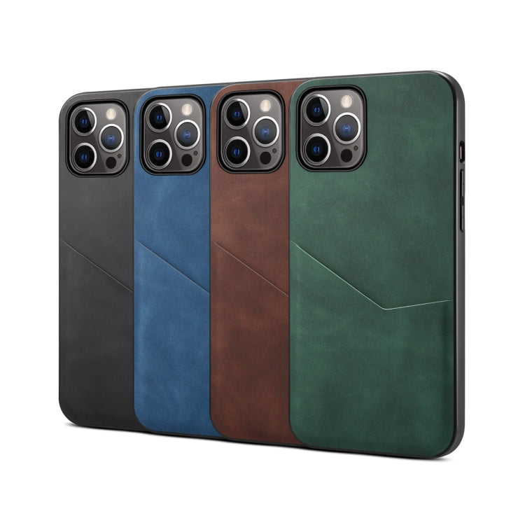 For iPhone 12 Pro Max Skin Feel PU + TPU Protective Case with Card Slot