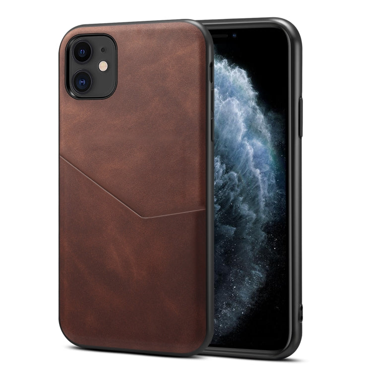 For iPhone 11 Skin Feel PU + TPU Protective Case with Card Slot