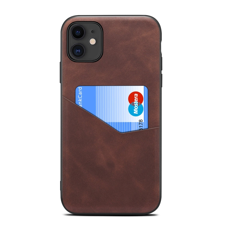 For iPhone 11 Skin Feel PU + TPU Protective Case with Card Slot