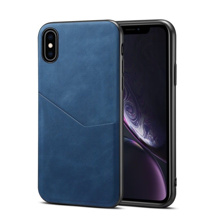 For iPhone XS Max Skin Feel PU + TPU Protective Case with Card Slot