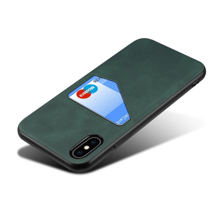 For iPhone XS Max Skin Feel PU + TPU Protective Case with Card Slot