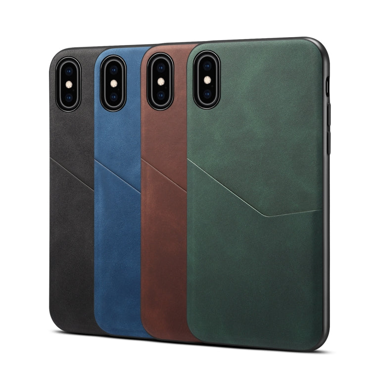 For iPhone XS Max Skin Feel PU + TPU Protective Case with Card Slot