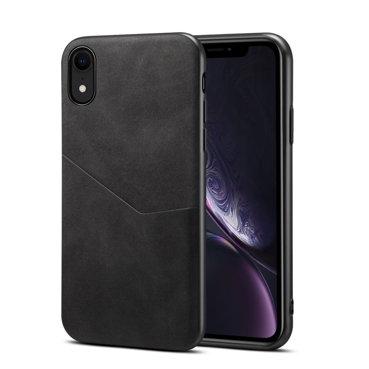 For iPhone XR Skin Feel PU + TPU Protective Case with Card Slot