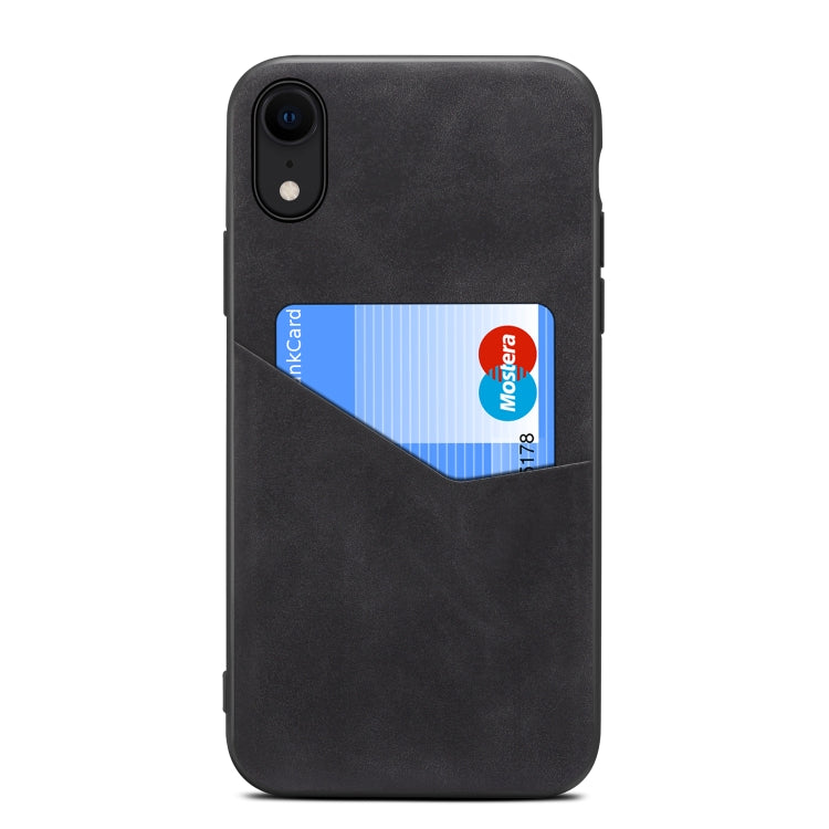 For iPhone XR Skin Feel PU + TPU Protective Case with Card Slot
