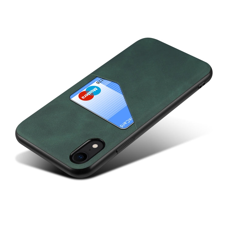 For iPhone XR Skin Feel PU + TPU Protective Case with Card Slot