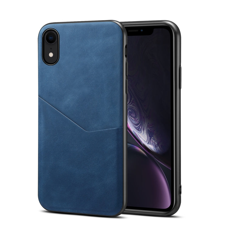For iPhone XR Skin Feel PU + TPU Protective Case with Card Slot