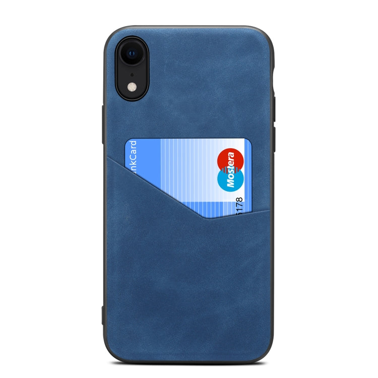 For iPhone XR Skin Feel PU + TPU Protective Case with Card Slot