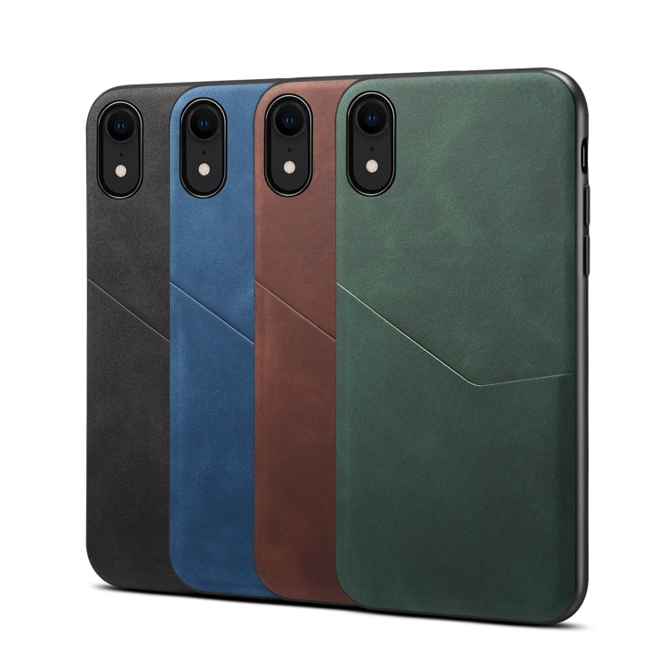 For iPhone XR Skin Feel PU + TPU Protective Case with Card Slot