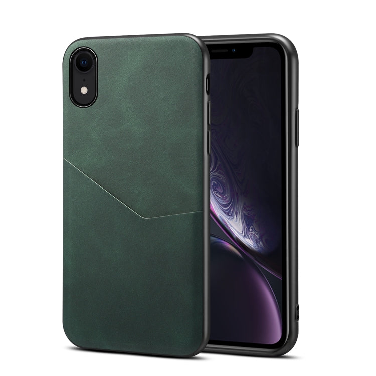 For iPhone XR Skin Feel PU + TPU Protective Case with Card Slot