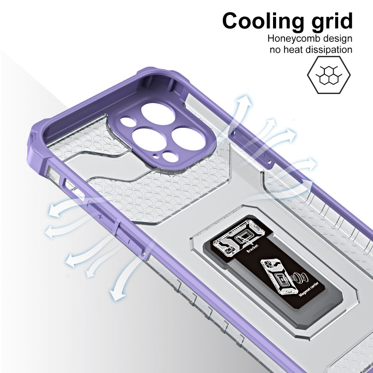 For iPhone 12 mini Armor Clear PC + TPU Shockproof Case with Metal Ring Holder