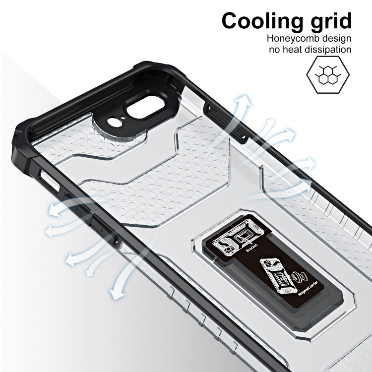 Armor Clear PC + TPU Shockproof Case with Metal Ring Holder For iPhone 8 Plus / 7 Plus