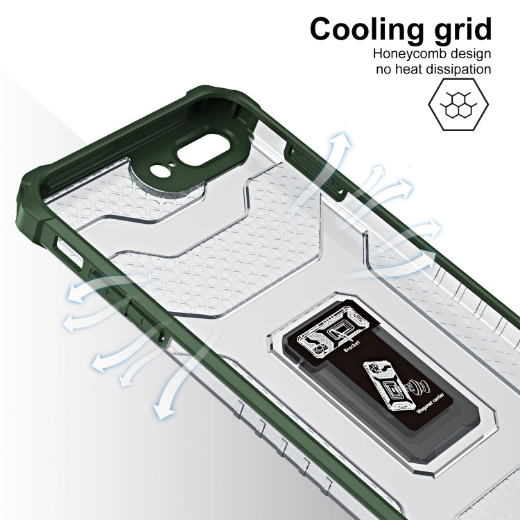 Armor Clear PC + TPU Shockproof Case with Metal Ring Holder For iPhone 8 Plus / 7 Plus