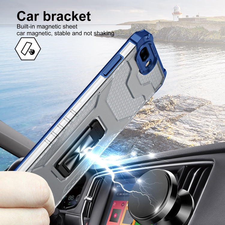 Armor Clear PC + TPU Shockproof Case with Metal Ring Holder For iPhone 8 Plus / 7 Plus
