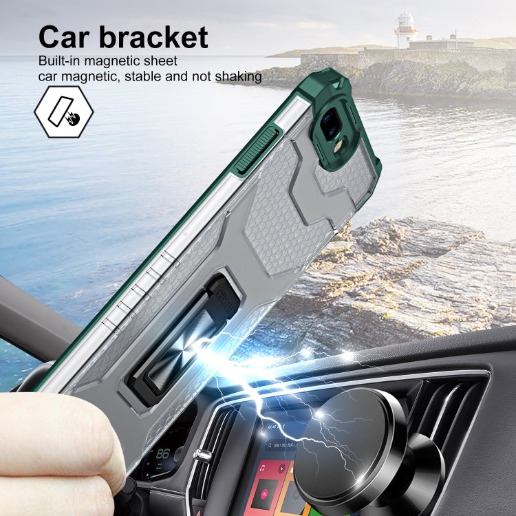 Armor Clear PC + TPU Shockproof Case with Metal Ring Holder For iPhone 8 Plus / 7 Plus