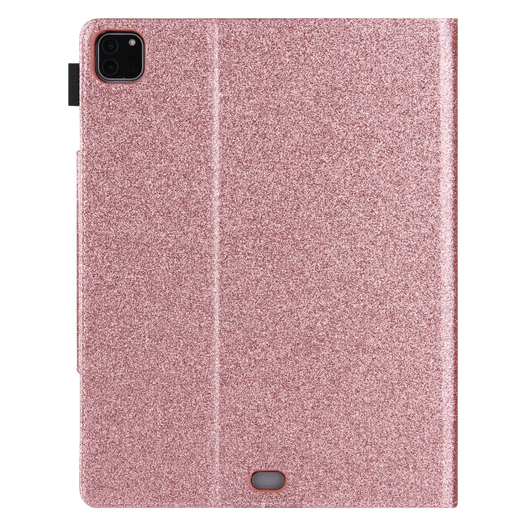 For iPad Pro 12.9 2022 / 2021 / 2020 / 2018 Glitter Powder Horizontal Flip Leather Tablet Case with Holder & Card Slot & Photo Frame & Wallet