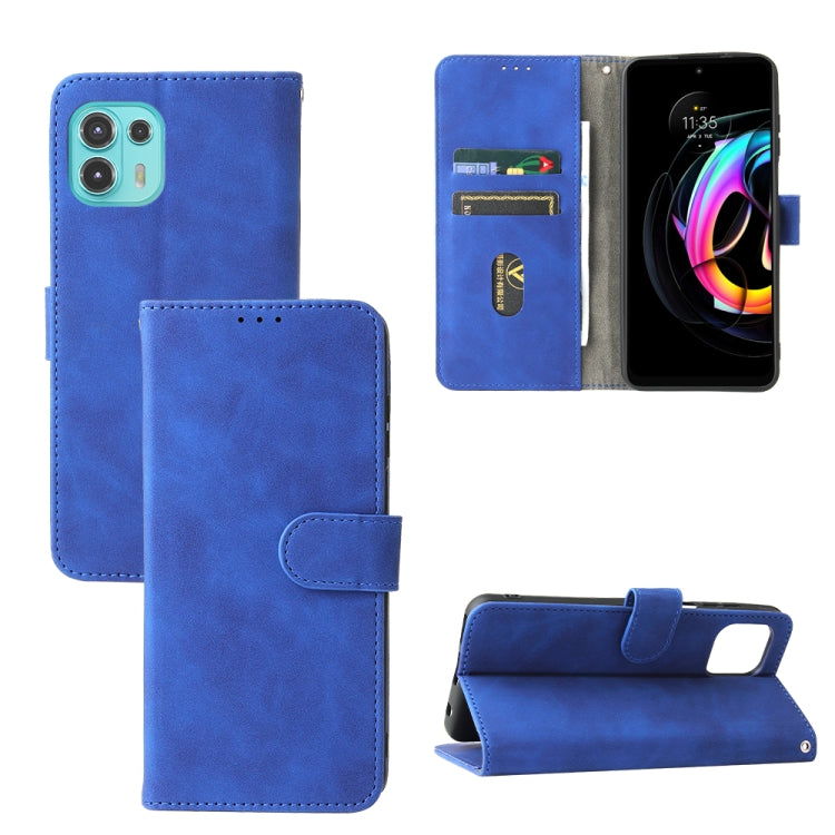 Solid Color Skin Feel Magnetic Buckle Horizontal Flip Calf Texture PU Leather Case with Holder & Card Slots & Wallet For Motorola Edge 20 Lite