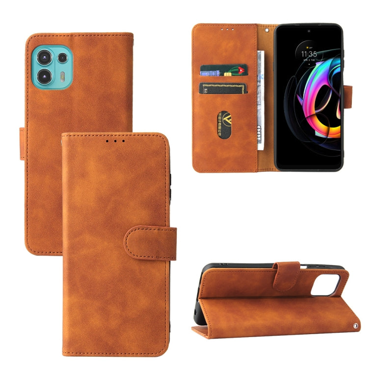 Solid Color Skin Feel Magnetic Buckle Horizontal Flip Calf Texture PU Leather Case with Holder & Card Slots & Wallet For Motorola Edge 20 Lite