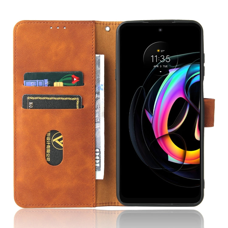 Solid Color Skin Feel Magnetic Buckle Horizontal Flip Calf Texture PU Leather Case with Holder & Card Slots & Wallet For Motorola Edge 20 Lite