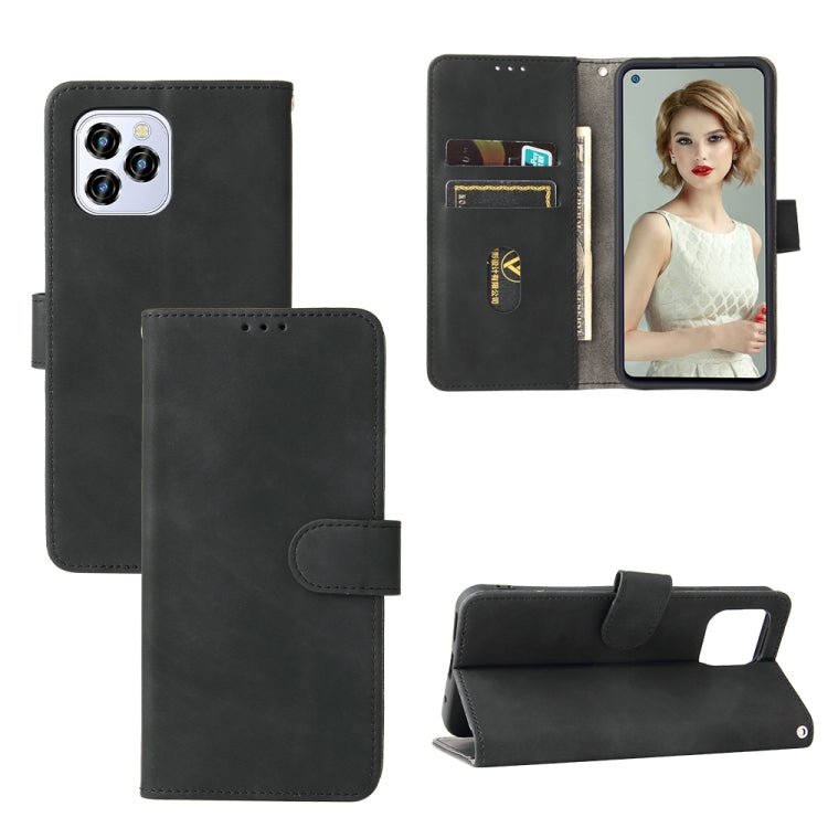 Solid Color Skin Feel Magnetic Buckle Horizontal Flip Calf Texture PU Leather Case with Holder & Card Slots & Wallet For Oukitel C21 Pro