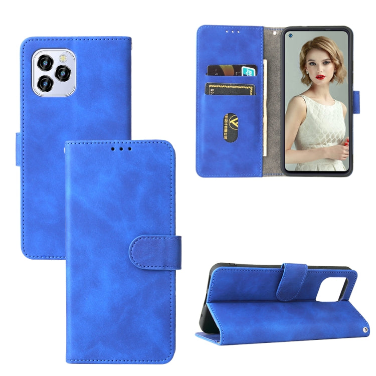 Solid Color Skin Feel Magnetic Buckle Horizontal Flip Calf Texture PU Leather Case with Holder & Card Slots & Wallet For Oukitel C21 Pro