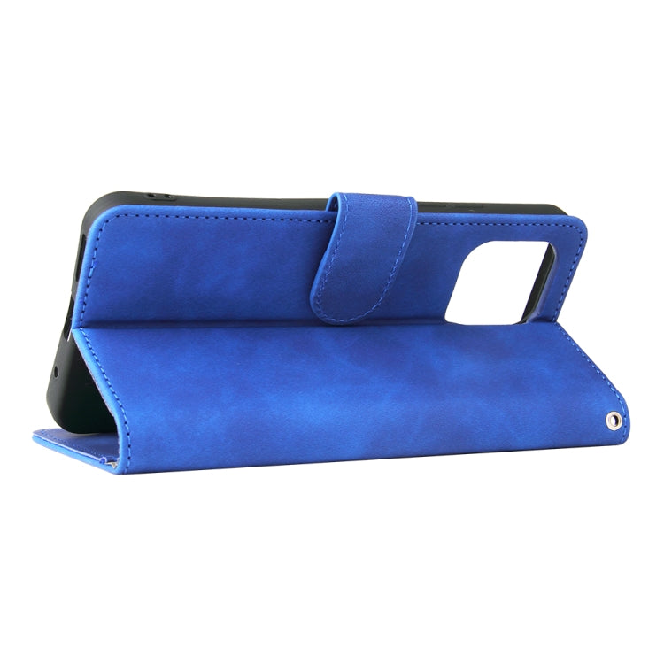 Solid Color Skin Feel Magnetic Buckle Horizontal Flip Calf Texture PU Leather Case with Holder & Card Slots & Wallet For Oukitel C21 Pro
