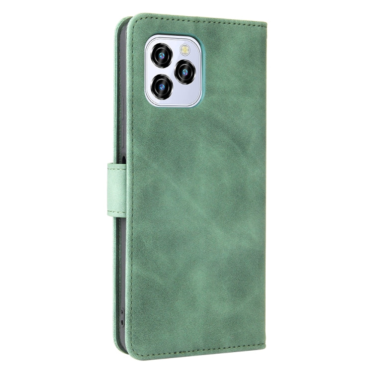 Solid Color Skin Feel Magnetic Buckle Horizontal Flip Calf Texture PU Leather Case with Holder & Card Slots & Wallet For Oukitel C21 Pro