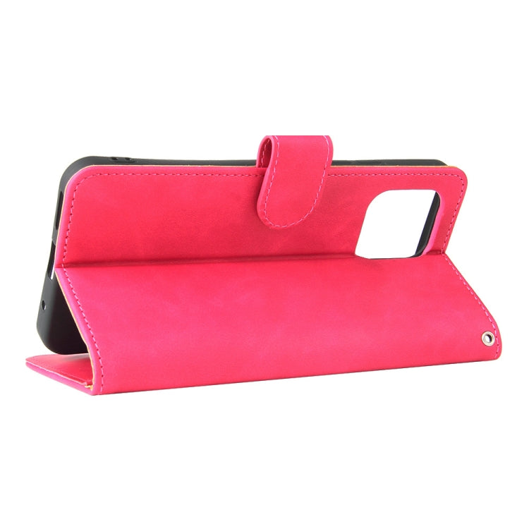 Solid Color Skin Feel Magnetic Buckle Horizontal Flip Calf Texture PU Leather Case with Holder & Card Slots & Wallet For Oukitel C21 Pro