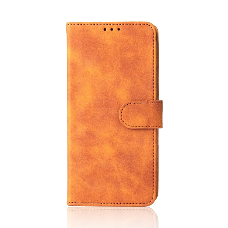 Solid Color Skin Feel Magnetic Buckle Horizontal Flip Calf Texture PU Leather Case with Holder & Card Slots & Wallet For Oukitel C21 Pro