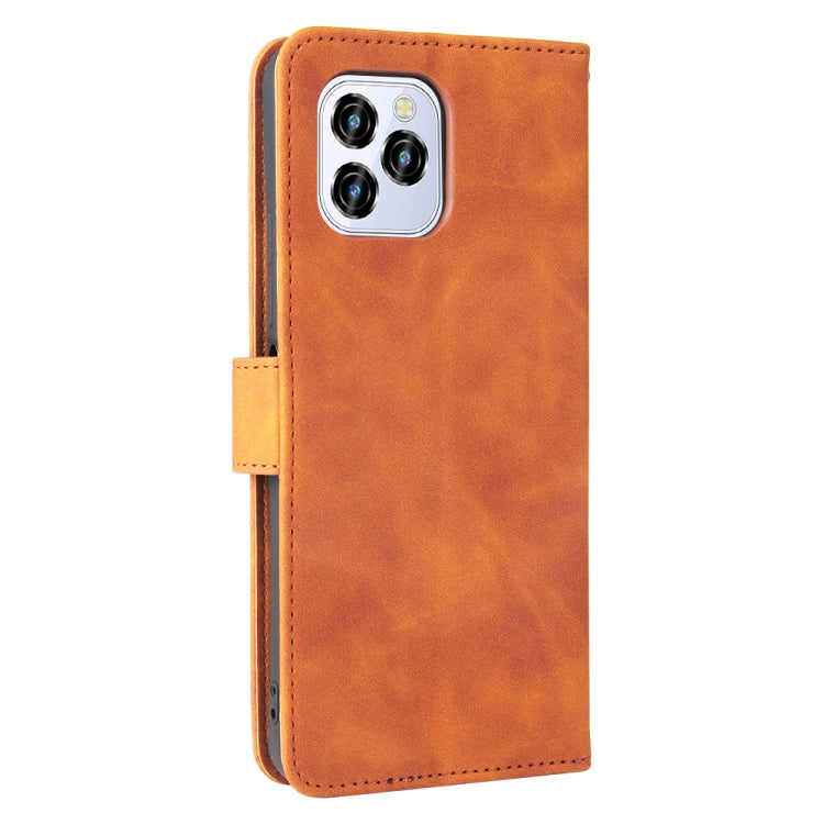 Solid Color Skin Feel Magnetic Buckle Horizontal Flip Calf Texture PU Leather Case with Holder & Card Slots & Wallet For Oukitel C21 Pro