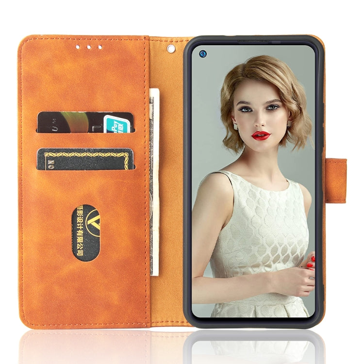 Solid Color Skin Feel Magnetic Buckle Horizontal Flip Calf Texture PU Leather Case with Holder & Card Slots & Wallet For Oukitel C21 Pro