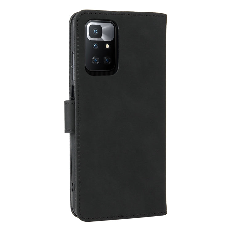 Solid Color Skin Feel Magnetic Buckle Horizontal Flip Calf Texture PU Leather Case with Holder & Card Slots & Wallet For Xiaomi Redmi 10