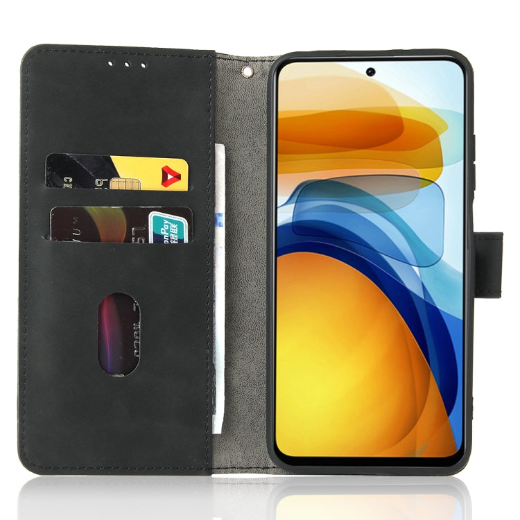 Solid Color Skin Feel Magnetic Buckle Horizontal Flip Calf Texture PU Leather Case with Holder & Card Slots & Wallet For Xiaomi Redmi 10