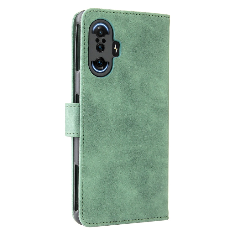 Solid Color Skin Feel Magnetic Buckle Horizontal Flip Calf Texture PU Leather Case with Holder & Card Slots & Wallet For Xiaomi Poco F3 GT / Redmi K40 Gaming