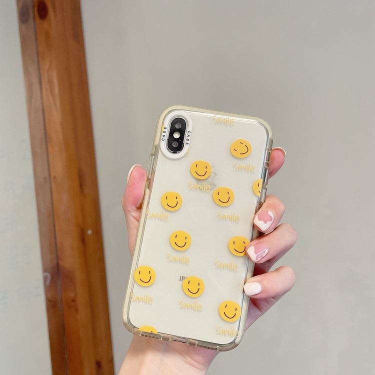 For iPhone X / XS Thickened TPU Shockproof Protective Case(Smile)