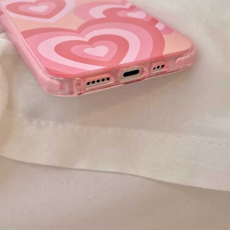 For iPhone 11 Pro Max Thickened TPU Shockproof Protective Case (Pink Red Love)