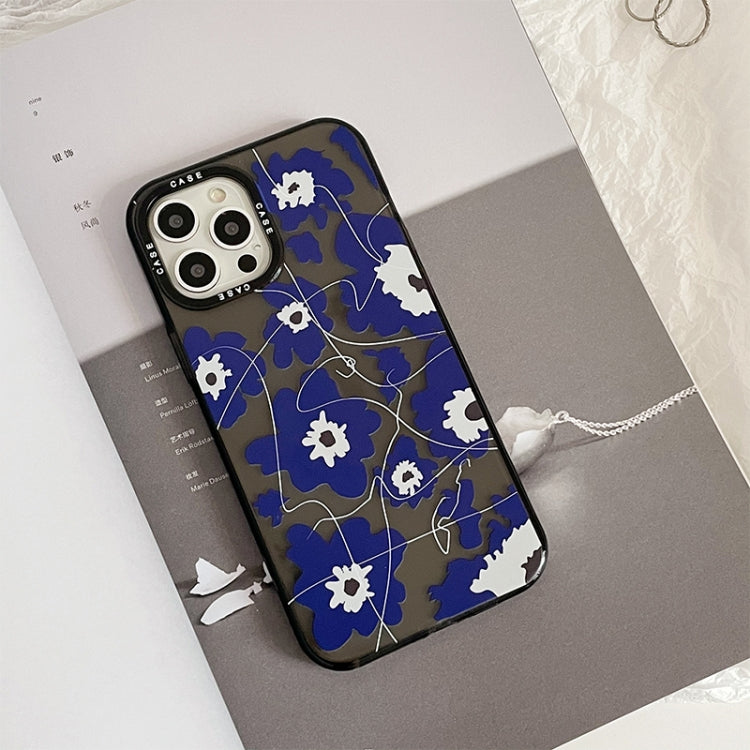 For iPhone 12 Thickened TPU Shockproof Protective Case(Flower)