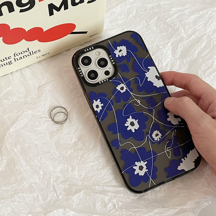 For iPhone XS Max Thickened TPU Shockproof Protective Case(Flower)
