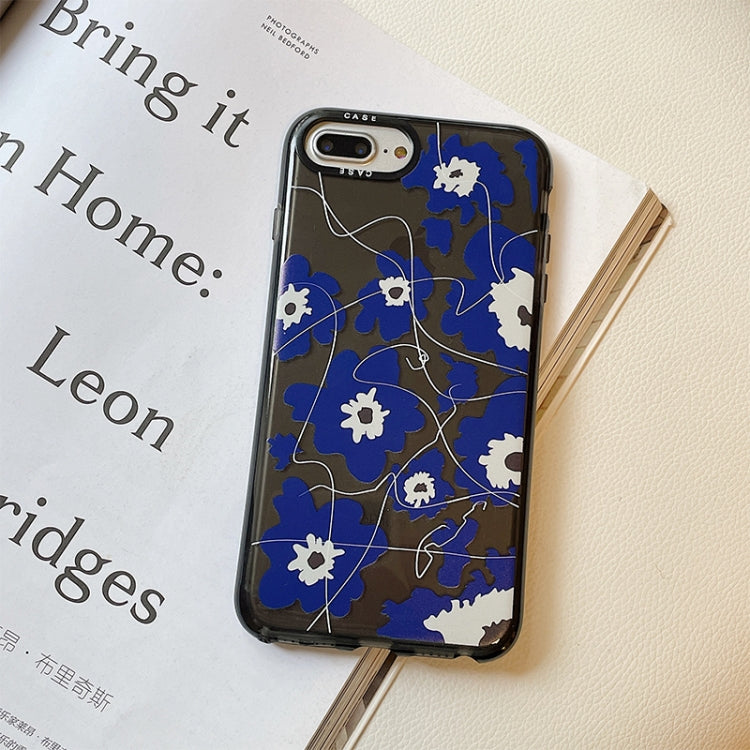 For iPhone SE 2022 / SE 2020 / 8 / 7 Thickened TPU Shockproof Protective Case(Flower)