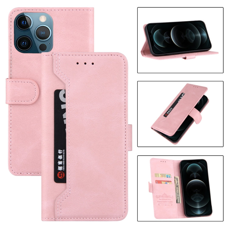 For iPhone 13 Reverse Buckle Horizontal Flip PU Leather Case with Holder & Card Slot & Wallet