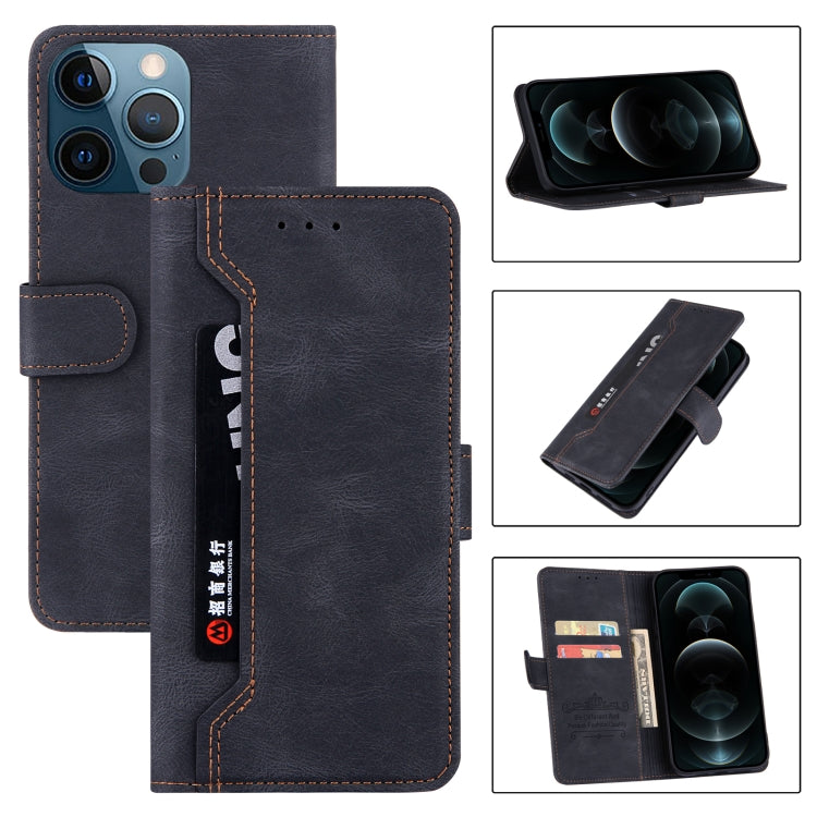 For iPhone 13 Pro Reverse Buckle Horizontal Flip PU Leather Case with Holder & Card Slot & Wallet