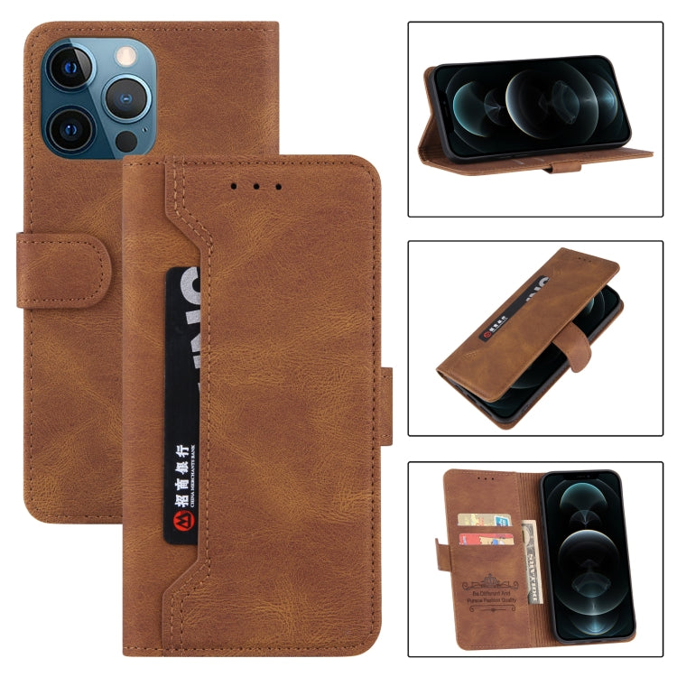 For iPhone 13 Pro Max Reverse Buckle Horizontal Flip PU Leather Case with Holder & Card Slot & Wallet