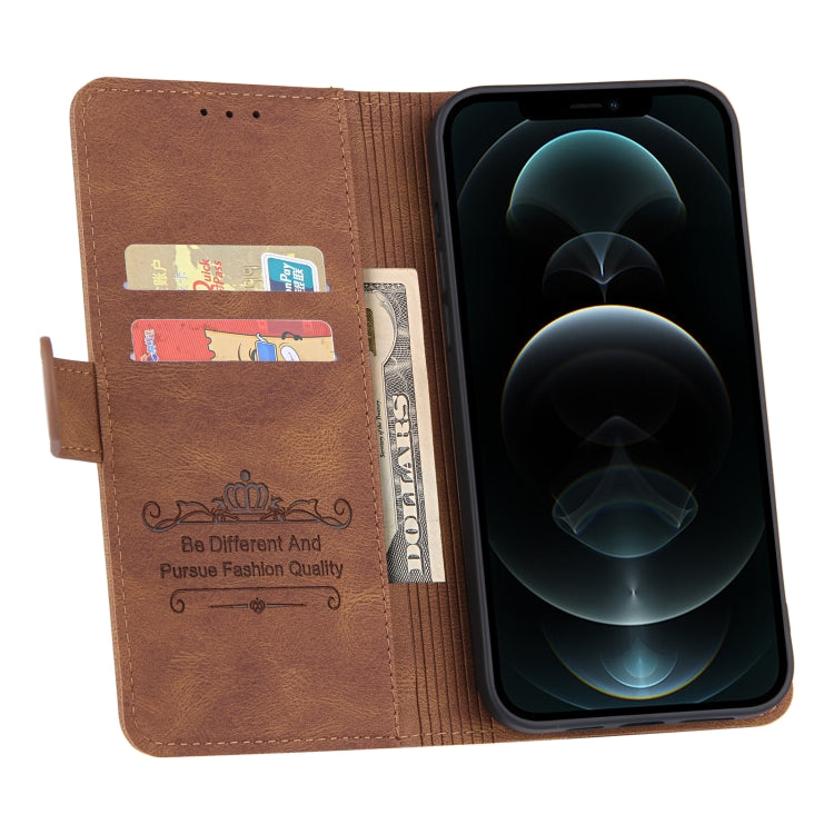 For iPhone 13 Pro Max Reverse Buckle Horizontal Flip PU Leather Case with Holder & Card Slot & Wallet