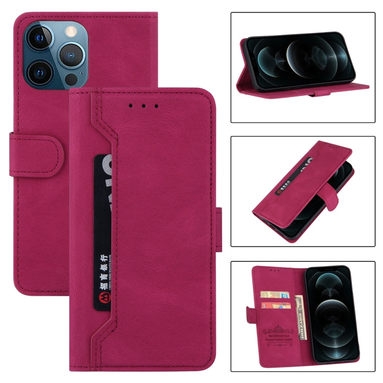 For iPhone 13 Pro Max Reverse Buckle Horizontal Flip PU Leather Case with Holder & Card Slot & Wallet