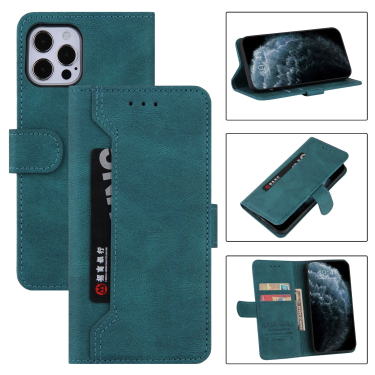 For iPhone 12 Pro Max Reverse Buckle Horizontal Flip PU Leather Case with Holder & Card Slot & Wallet