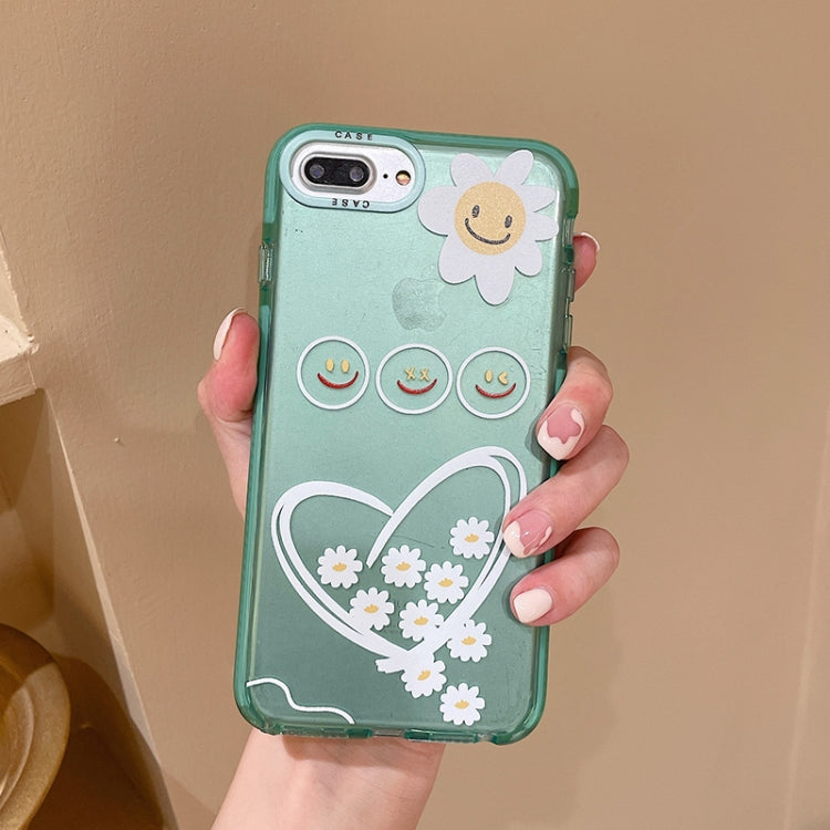 For iPhone SE 2022 / SE 2020 / 8 / 7 Thickened TPU Shockproof Protective Case(Smiley Sunflower)