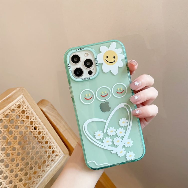 For iPhone SE 2022 / SE 2020 / 8 / 7 Thickened TPU Shockproof Protective Case(Smiley Sunflower)